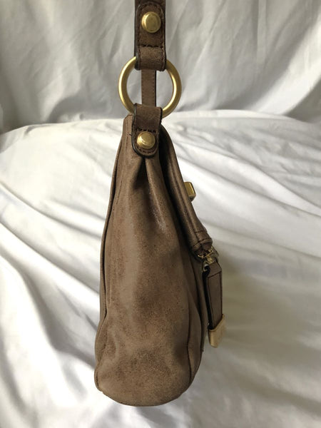 B Makowsky Brown Leather Cross Body