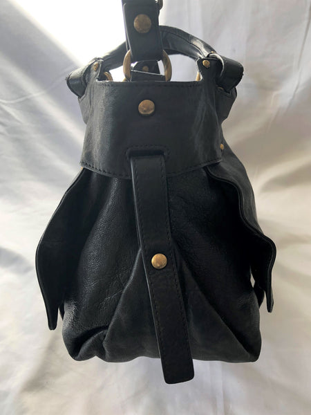 kooba Hailey Black Leather Shoulder Bag