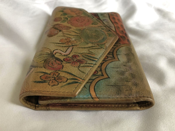 Anuschka Hand Painted Leather Wallet