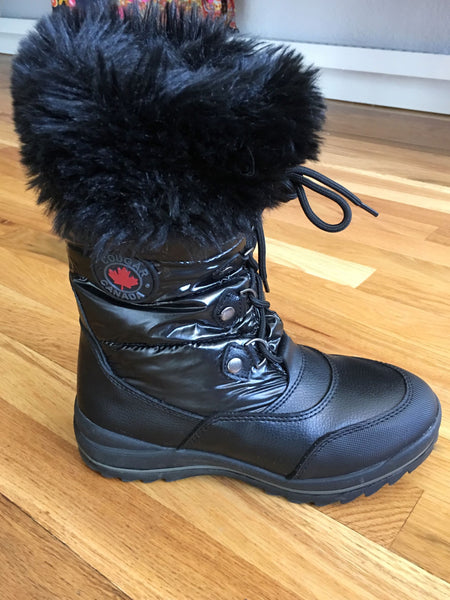 Cougar Size 6 Cranbrook Black Quilted Boots