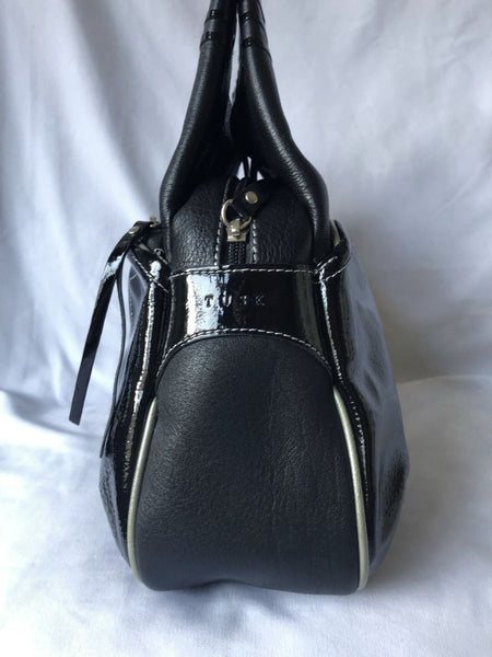 Tusk NY Black Leather Shoulder Bag