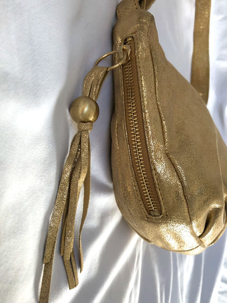 Hobo International Phoebe Gold Leather Bag