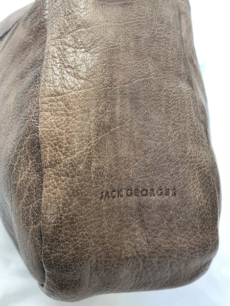 Jack Georges Taupe Leather Cross Body
