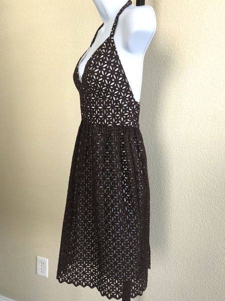 Milly Size 2 Brown Eyelet Lace Dress