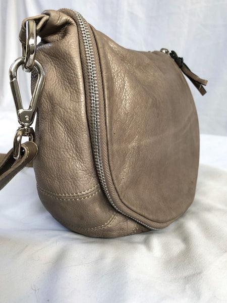 Sundance Gray Leather Cross Body Bag