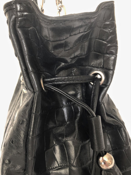 Isabella Adams Black Leather Bag