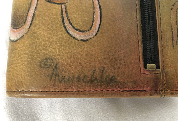 Anuschka Hand Painted Leather Wallet