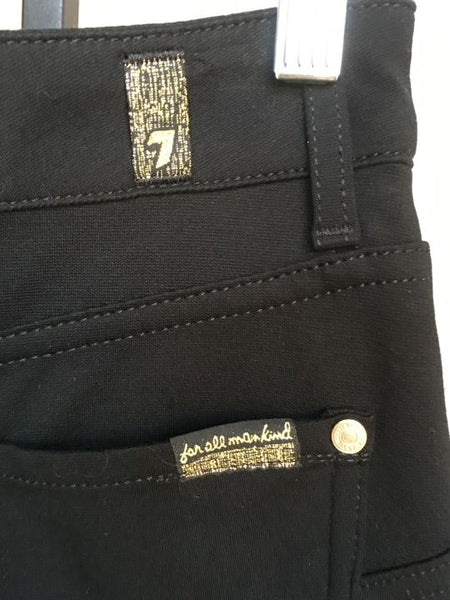 7 for All Mankind Size 2 Black Stretch Pencil Skirt - CLEARANCE