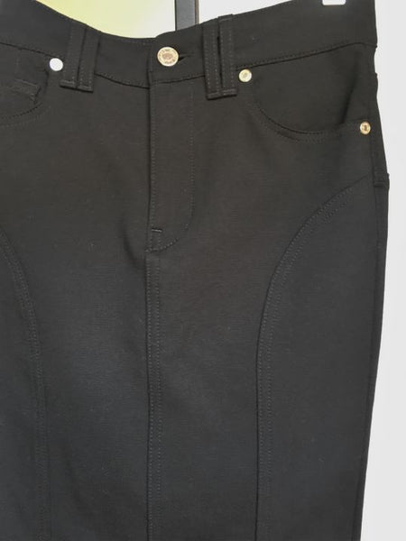 7 for All Mankind Size 2 Black Stretch Pencil Skirt