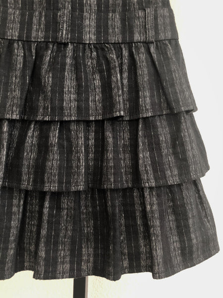 Theory Size 0 Gray Cacey Ruffle Dress