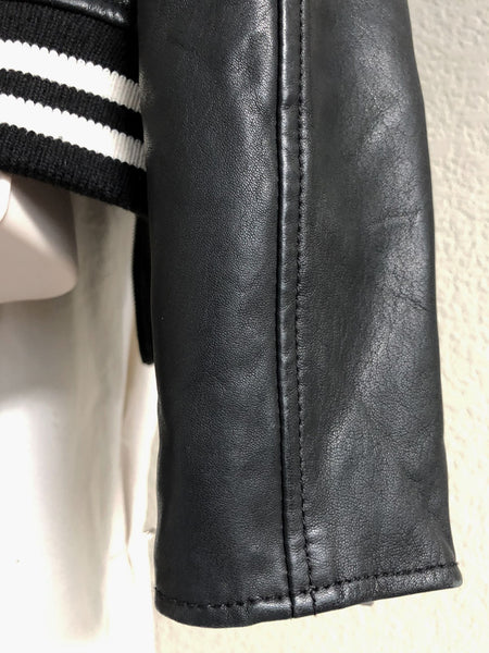 AllSaints Size 0 Balfern Black Leather Jacket