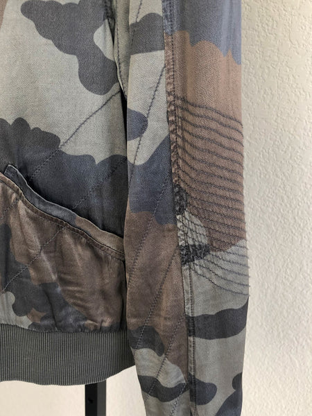 Marrakech Anthropologie SMALL Satin Camo Jacket