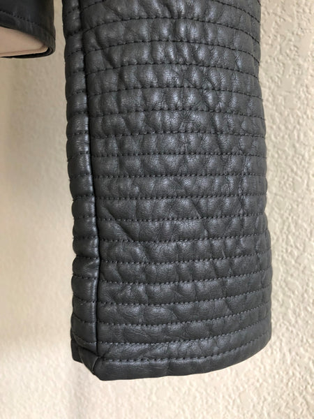 ETT twa for Anthropologie SMALL Vegan Leather Moto Jacket