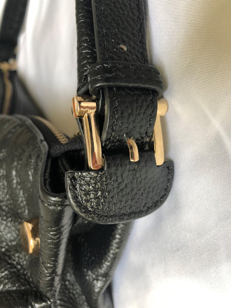 Tiffany & Fred Black Leather Shoulder Bag - CLEARANCE