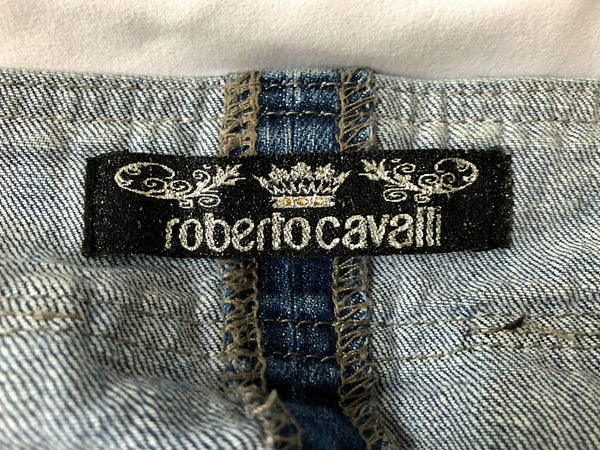 Roberto Cavalli Authentic Size XS Denim Mini Skirt