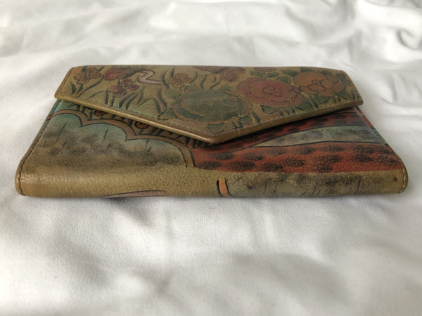 Anuschka Hand Painted Leather Wallet