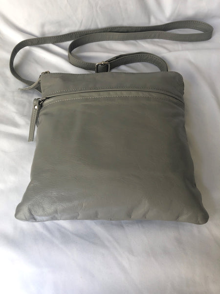 Latico Gray Leather Cross Body