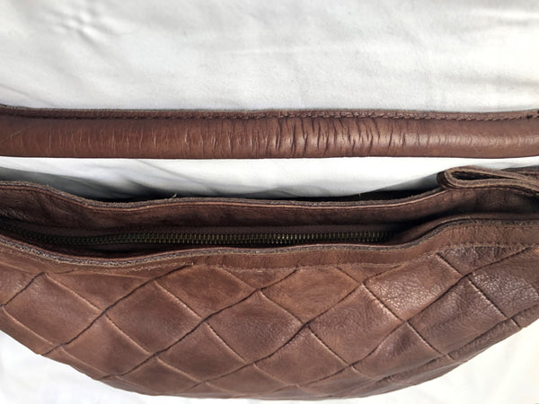 Liebeskind Brown Leather Quilted Hobo