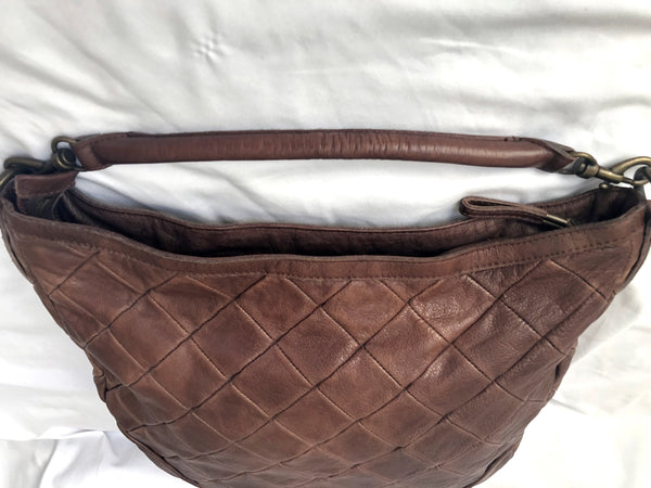 Liebeskind Brown Leather Quilted Hobo