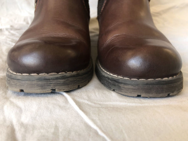 Pikolinos Size 6 Monza Brown Laser Cut Moto Boots