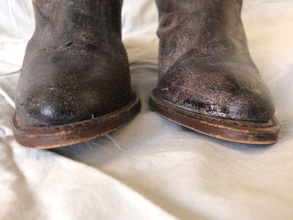 Frye Size 6 Tall Brown Studded Western Boots