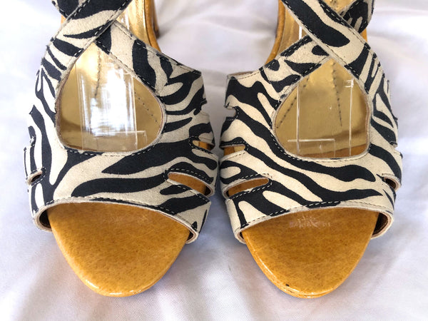 Kate Spade Size 6.5 Zebra Print Heels