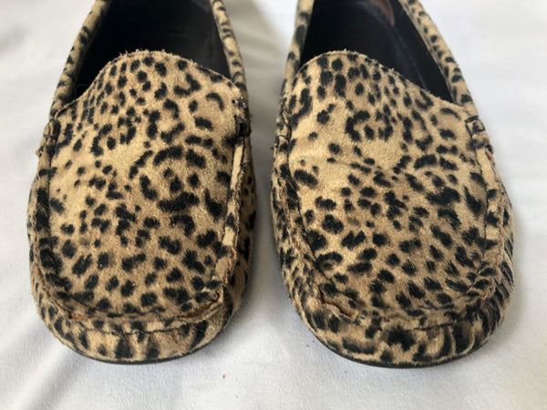 Stuart Weitzman Size 6.5 Suede Leopard Loafers - CLEARANCE