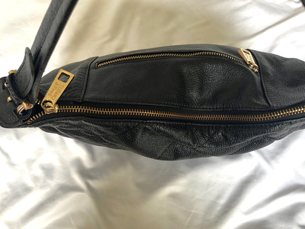 Tiffany & Fred Black Leather Shoulder Bag - CLEARANCE