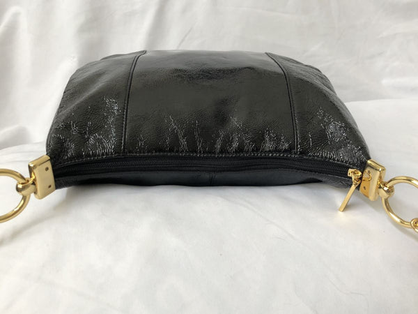 Hobo International Black Patent Leather Cross Body Bag