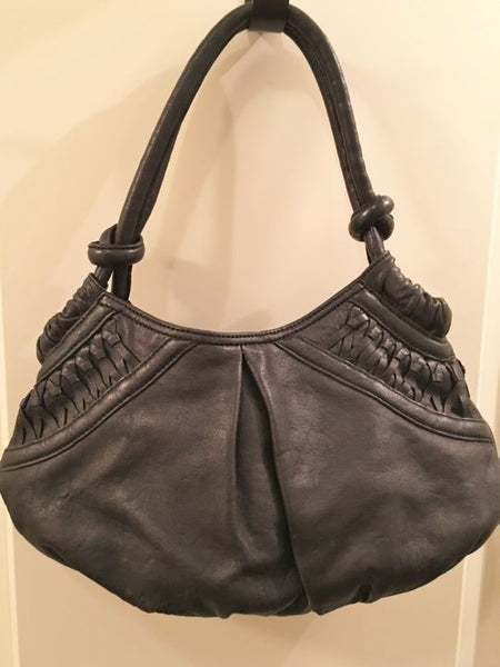 treesje Black Leather Shoulder Bag