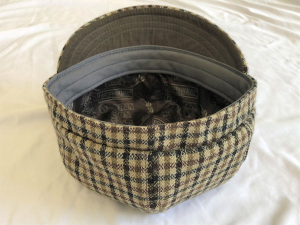 Goorin XS Tan Tweed Checked Cap