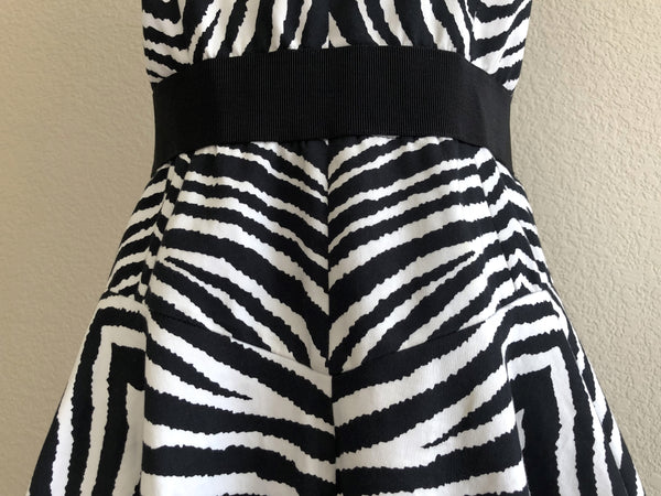 Milly Size 10 Sleeveless Zebra Print Dress