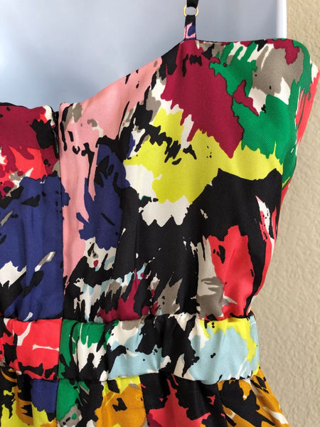 J.Crew Size 2 Brushstroke Silk Floral Sleeveless Dress - CLEARANCE