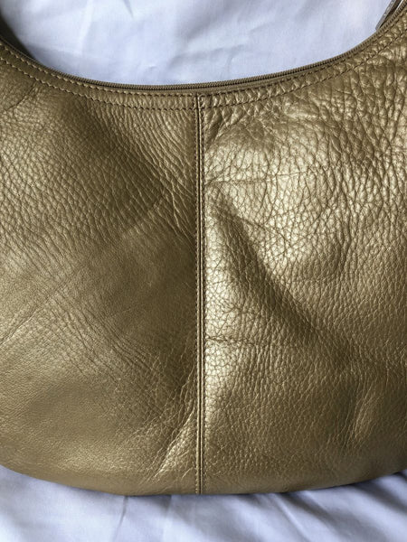 Hobo International Gold Leather Cross Body