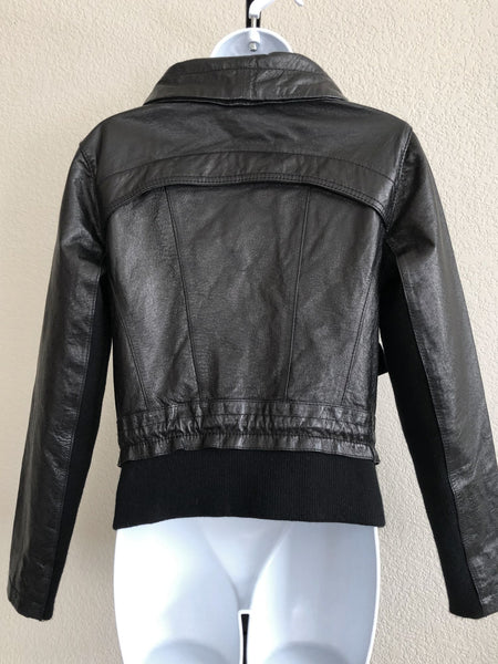 Rezrekshn by Esther Chen MEDIUM Black Leather Jacket