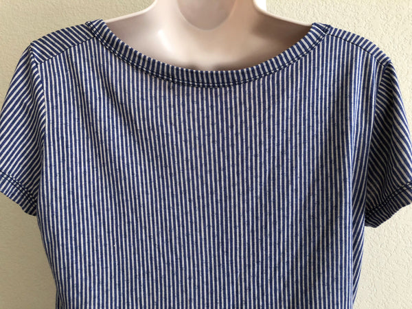 Alexandre Herchcovitch Size Large Blue Stripe Top