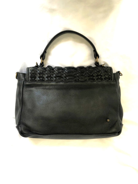 Rehard Italy Black Leather Cross Body Bag