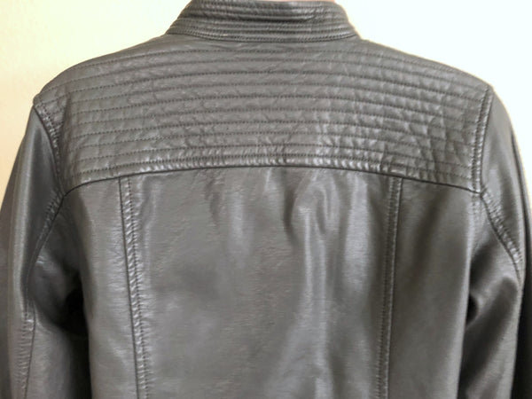 ETT twa for Anthropologie SMALL Vegan Leather Moto Jacket