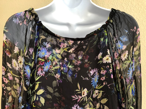 Parker NEW MEDIUM Nicole Silk Floral Dress