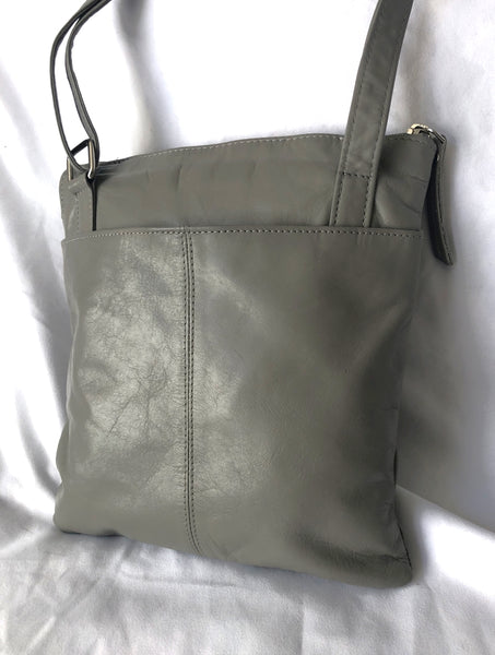 Latico Gray Leather Cross Body