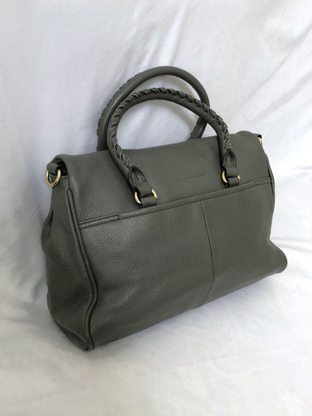 Aimee Kestenberg Soho Satchel Gray Leather Bag