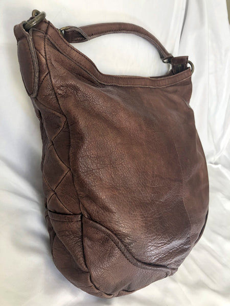 Liebeskind Brown Leather Quilted Hobo