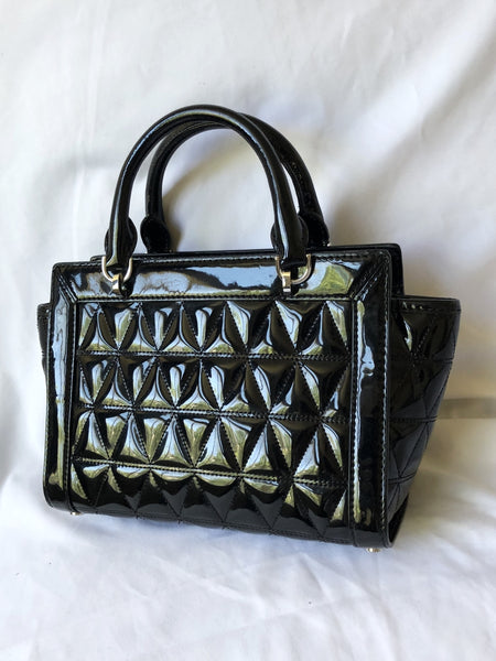 Michael Kors Vivianne Patent Leather Quilted Cross Body