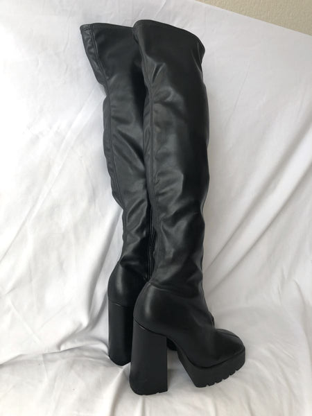 Schutz Darlyn Size 6 Vegan Leather Over the Knee Boots