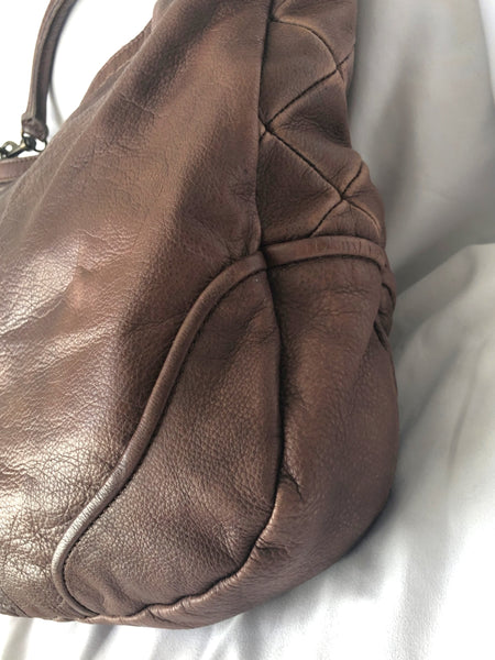 Liebeskind Brown Leather Quilted Hobo