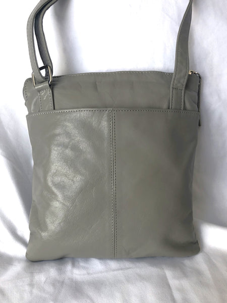 Latico Gray Leather Cross Body