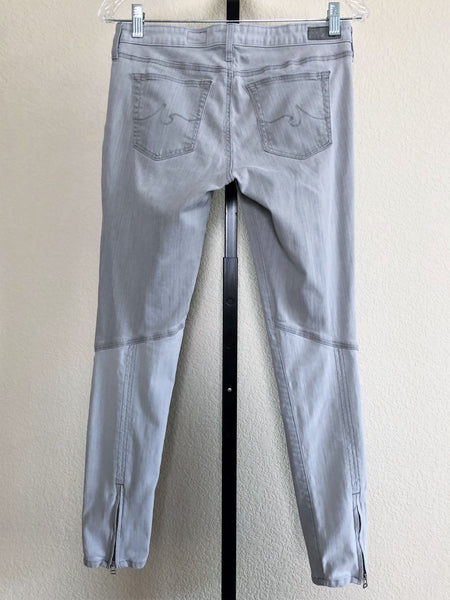 AG Size 6 Gray Moto Jeans