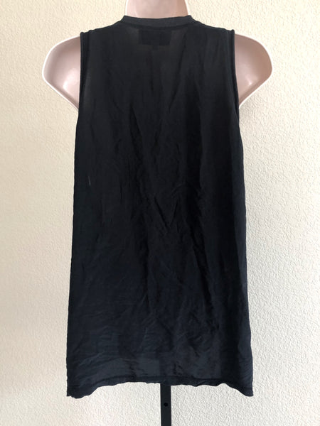 3.1 Phillip Lim SMALL Black Lights Out Tank Top