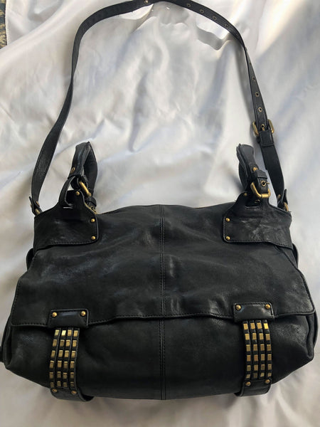 kooba Hailey Black Leather Shoulder Bag