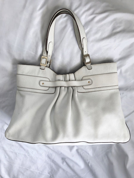 Anya Hindmarch White Leather Luxury Tote